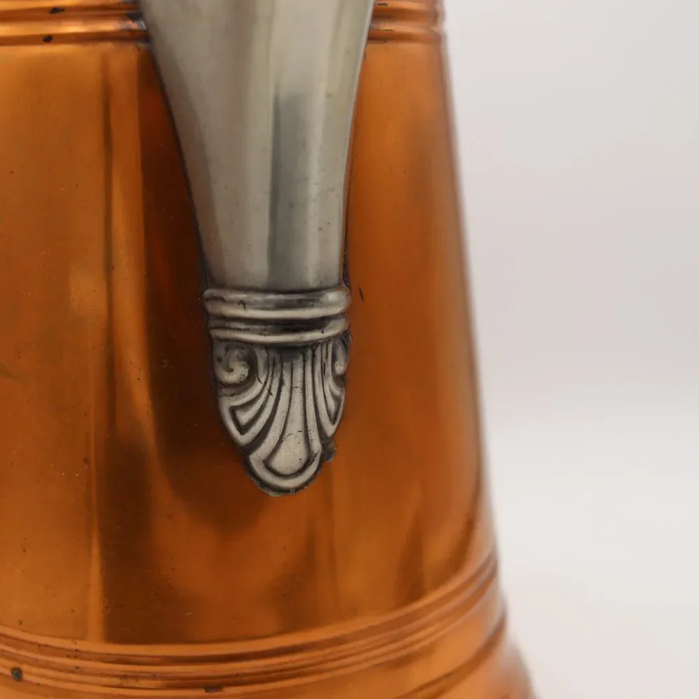 Manning Bowman 1899 Art Deco PitcherPot Copper Bronze Brass Porcelain - Picture 6 of 10